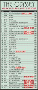 march listings sold out 26 3PM